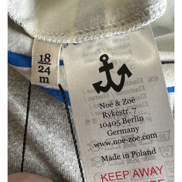 NOÉ & ZOE Infant Boys' Striped Logo Beanie 18-24 months New with tags - Picture 4 of 4